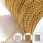 2 Meter Stainless Steel Extension Chain 2 3 4mm Gold Necklace Bracelet DIY Body Chain (New)
