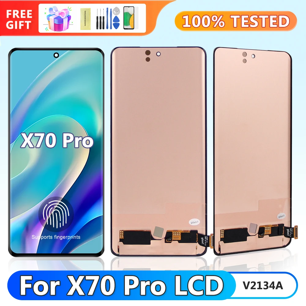 Sc22b60a4d8614421bf4821604afd1085V AMOLED Vivo X70 Pro V2134A V2105 LCD Display Digital (New) - Image 1