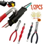 1 2 Car Electrical Terminal Connector Separator Red Black Non slip Universal Automotive Separation Tool (New)