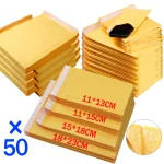10-50Pack Kraft Paper Bubble Envelopes Bags Waterproof Bubble Mailing Envelope (New)