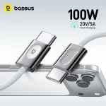 Baseus 100W Cable USB Type C for iPhone 17 16 15 Plus Pro (New)