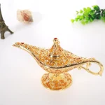 Large size Colorful Metal Genie Magic Lamp Retro Wishing Oil Lamp Pot Incense (New)