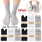 46027 Pairs Japanese Style Two Finger Socks Unisex Clog Socks Polyester Toe Separation (New)