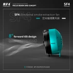 RF4 Powerful Exhaust Fan Fast Heat Dissipation Smoke Exhausting Device (New)