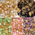 30 50G Lot Mixed Glass Beads Metal Pendants Spacer Bead Jewelry Accessories for DIY Bracelets (New)