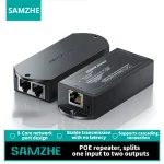 SAMZHE 2 Port POE Extender, IEEE Standard POE Booster 100/1000Mbps (New)
