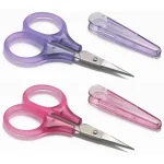 1 Compact Precision Craft Scissors Sharp Stainless Steel Blades with Protective Cap, Tsa Approved (New)