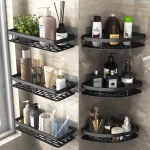 Bathroom Shelf Bathroom Towel Rack Shelves Wall Shower Shampoo Rack No Drill Shelf (New)