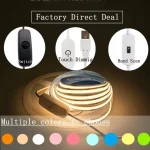 Super Bright USB DC 5V COB LED Strip Light 1m 2m 3m 4m (New)