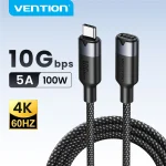 Vention USB 3.2 Extension Cable 10Gbps PD100W Fast Charging Cord (New)
