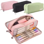 Large Capacity Pencil Case 3 Compartment Multifunctional Pen Bag for Girls Boy School (New)