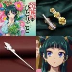 Anime The Apothecary Diaries Maomao Hairpins Cosplay Accessories Headwear Women Girls Halloween Props (New)