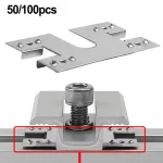 50 Photovoltaic Conductive Sheet Solar Panel Grounding Clip Washer Sheet For Roof Greenhouse (New)