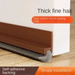1 100CM Self Adhesive Brush Door Seal Strip Insectproof Soundproof Bottom Door Stop (New)