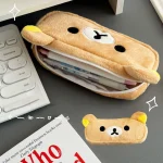 Kawaii Rilakkuma Pencil Cases For Kids Girls Cute Cartoon Bear Pencil Pouch Organizer (New)
