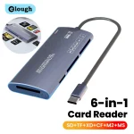 Elough 6 in 1 Card Reader SD TF XD CF M2 Memory Card (New)