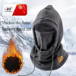 Unisex Winter Balaclava Knit Hood   Windproof Mask with Drawstring Motorcycle Riding Headgea (New)