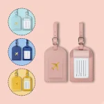Hot Stamping Airplane Travel Luggage Tag Pu Leather Thickened Handbag Tag Passport Cover (New)