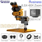 MECHANIC ROBOT Z4-B11 Trinocular Stereo Industrial Microscope 6.5-60X Continuous Zoom (New)