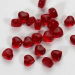 20 AB Color Heart Beads 6mm Red Czech Glass Loose Spacer Beads for (New)