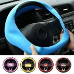 Universal Car Silicone Steering Wheel Cover Elastic Non Slip Cover For 36 40cm Steering Wheel (New)