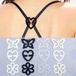 4 12 Underwear Anti Slip Buckle Invisible Bra Buckle Butterfly Heart Shaped Adjustable Shoulder Straps (New)