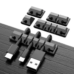 Cable Holder Silicone Flexible Smart Cable Organizer Holder Cord Management Clip for USB (New)