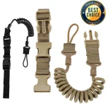 Tactical Two Point Rifle Sling Lanyard Spring Multipurpose Gun Rifle Sling Strap Pistol (New)