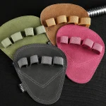 Leather Weight Lifting Training Gloves Palm Protection Women Men Fitness Sports Gymnastics Grips (New)