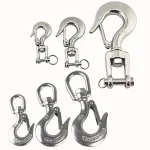 Silver 304 Stainless Steel American Type Trigger Clevis Swivel Eye Lifting Snap Tone Hook (New)