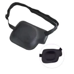 1 Black Single Eye Patch Adjustable 3D Foam Groove Breathable Eyeshades For Lazy (New)