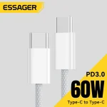 Essager 60W USB C To USB Type C Cable For (New)