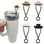 Silicone Cowboy Hat Straw Covers Caps Compatible With Stanleys Cup 30 40 Oz (New)