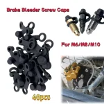 20 30 40 Brake Bleeder Screw Cap Grease Zerk Fitting Cap Rubber Dust Cover Black (New)