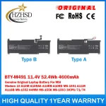 BTY-M491 11.4V 52.4Wh 4600mAh Battery MSI Modern 15 A10M (New)