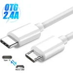 2.4A USB C To Micro USB Fast Charging Data Cable (New)