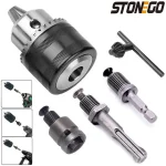STONEGO 2 Size 1.5 10mm Drill Chuck Adapter, Convert Impact Wrench to Electric Drill, (New)