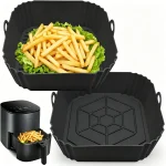 Reusable Air Fryer Silicone Pot Non Stick Baking Liner Heat Resistant Kitchen Cooking (New)