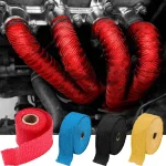 Motorcycle Car Exhaust Pipe Wrap Tape Heat Wrap Blue Black 1.5 Meters Car (New)