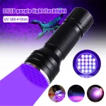 21LED UV Flashlight Glue Curing Flashlamp Ultraviolet Ink Dryer Money Fluorescer Detector UV (New)