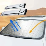 Car Front and Rear Sun Visors Car Windshield Summer Sun Protection Heat Insulation (New)