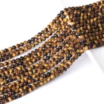 Natural Tiger Eye Stone Beads Round Spacer Beads for Jewelry Making DIY Charms (New)