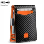 Carbon Fiber Men Wallets Credit Card Holder Mens RFID Wallet Minimalist Front Pocket (New)