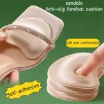 2 Pairs of Sponge Sweat Absorbing Forefoot Pads, Special Cushioning for Womens Sandals Anti Slip (New)