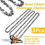 3 Set 14 Inch Chainsaw Chain Semi Chisel Chainsaw Chain For Stihl MS170 MS180 (New)