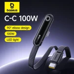 Baseus MVP3 Elbowed USB C Cable 100W For iPhone 17 16 15 Pro (New)
