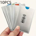 10 RFID Blocking Card Sleeves Anti Theft NFC Shielded ID Credit Card Protectors Geometric (New)