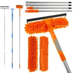 Extendable Window Cleaner Tools Set 180Â° Rotatable Long Handle Window Mop Household Squeegee (New)