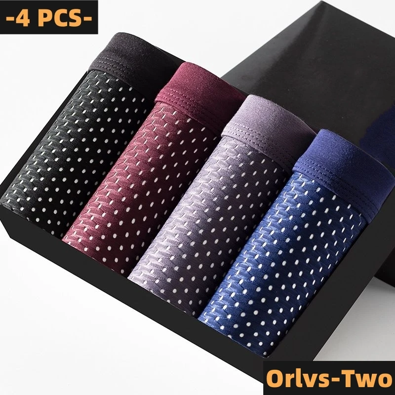 Scc2b3bfe45234c3da9bb3b717c4d42dfj 4 Lot Mens Panties Ice Silk Underpants Breathable Summer Man Shorts Boxers Underwear (New) - Image 1