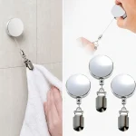1 2 3 5 No Punch Self Adhesive Retractabl Towel Rack Wall Mount Towel Holder Auto (New)